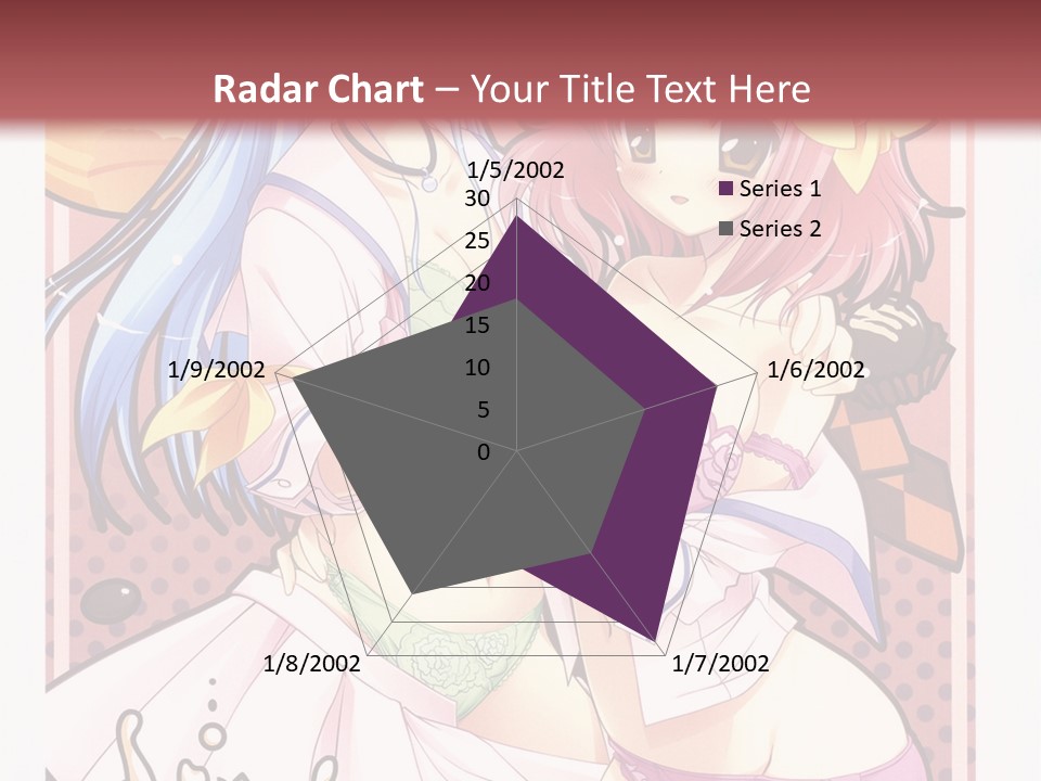 A Couple Of Anime Girls With Pink Hair PowerPoint Template