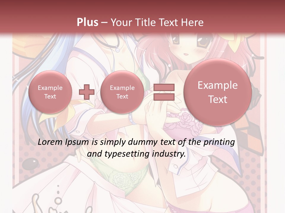 A Couple Of Anime Girls With Pink Hair PowerPoint Template