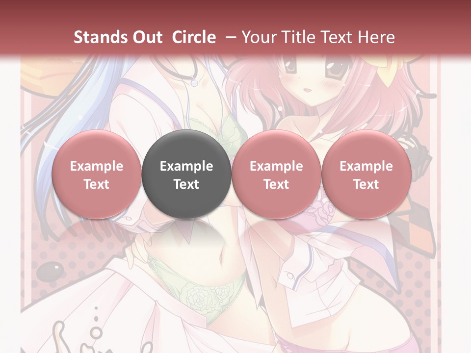 A Couple Of Anime Girls With Pink Hair PowerPoint Template