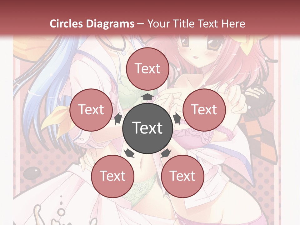 A Couple Of Anime Girls With Pink Hair PowerPoint Template