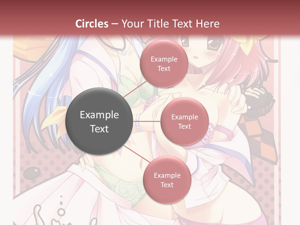 A Couple Of Anime Girls With Pink Hair PowerPoint Template