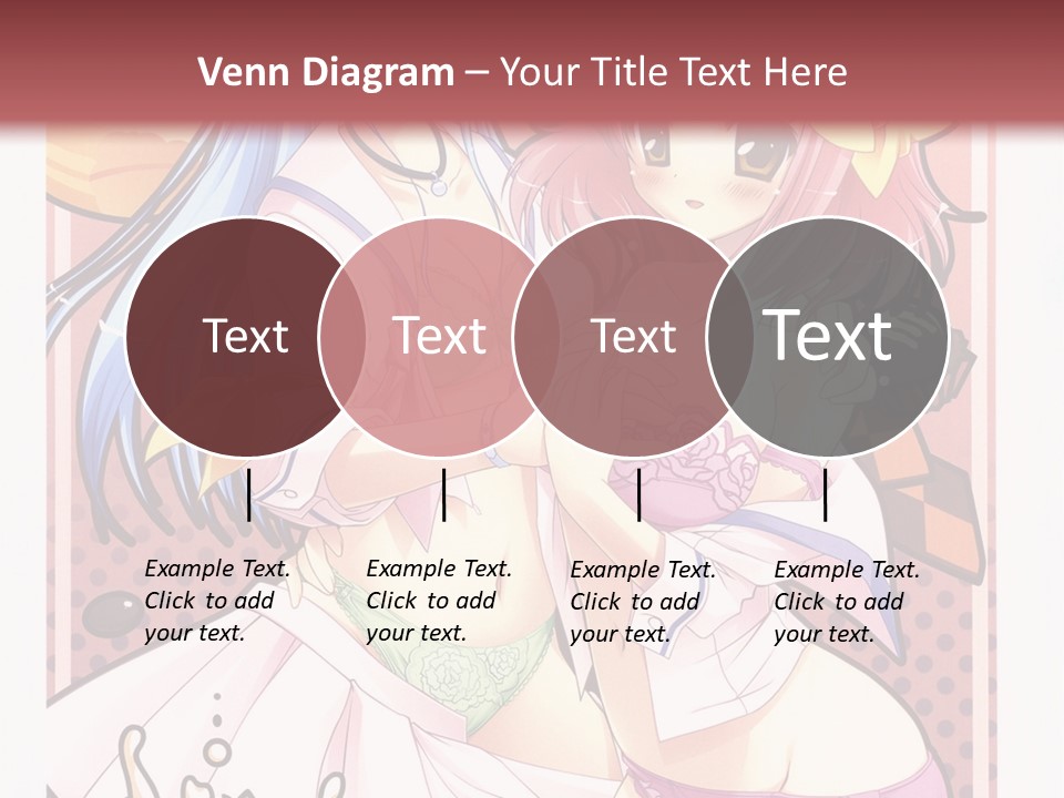A Couple Of Anime Girls With Pink Hair PowerPoint Template