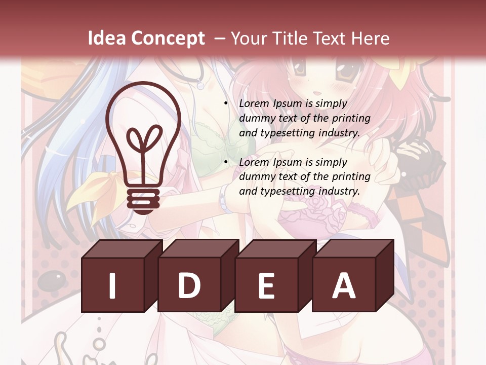 A Couple Of Anime Girls With Pink Hair PowerPoint Template