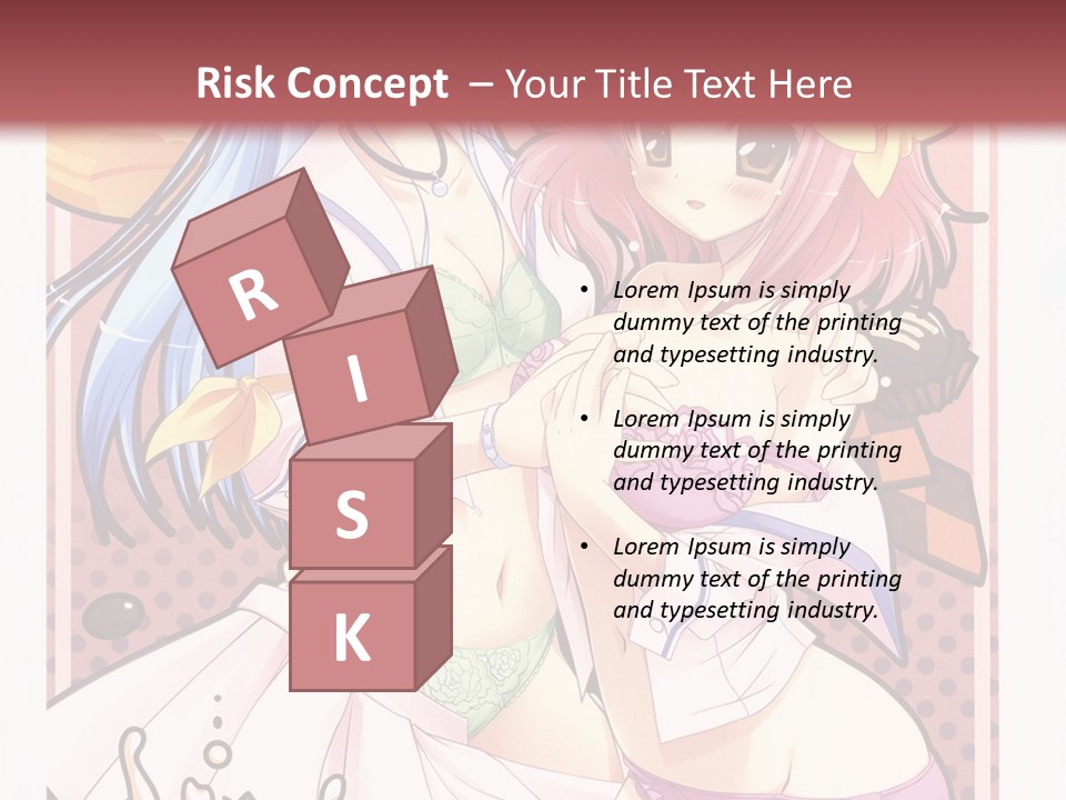 A Couple Of Anime Girls With Pink Hair PowerPoint Template