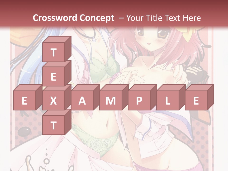 A Couple Of Anime Girls With Pink Hair PowerPoint Template