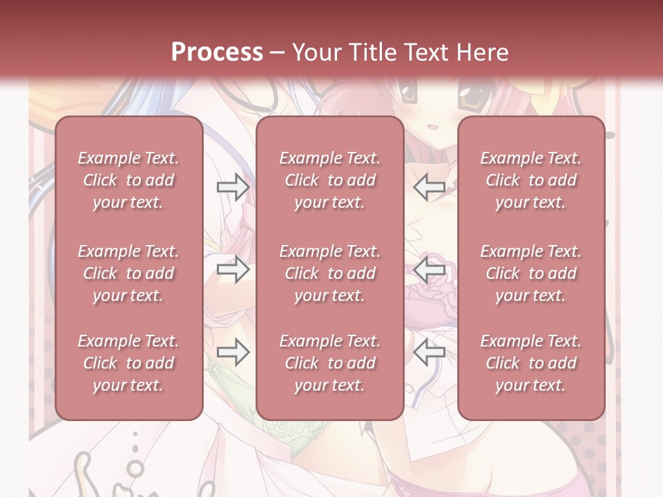 A Couple Of Anime Girls With Pink Hair PowerPoint Template