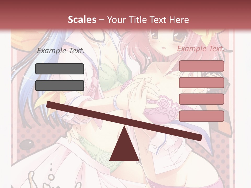 A Couple Of Anime Girls With Pink Hair PowerPoint Template