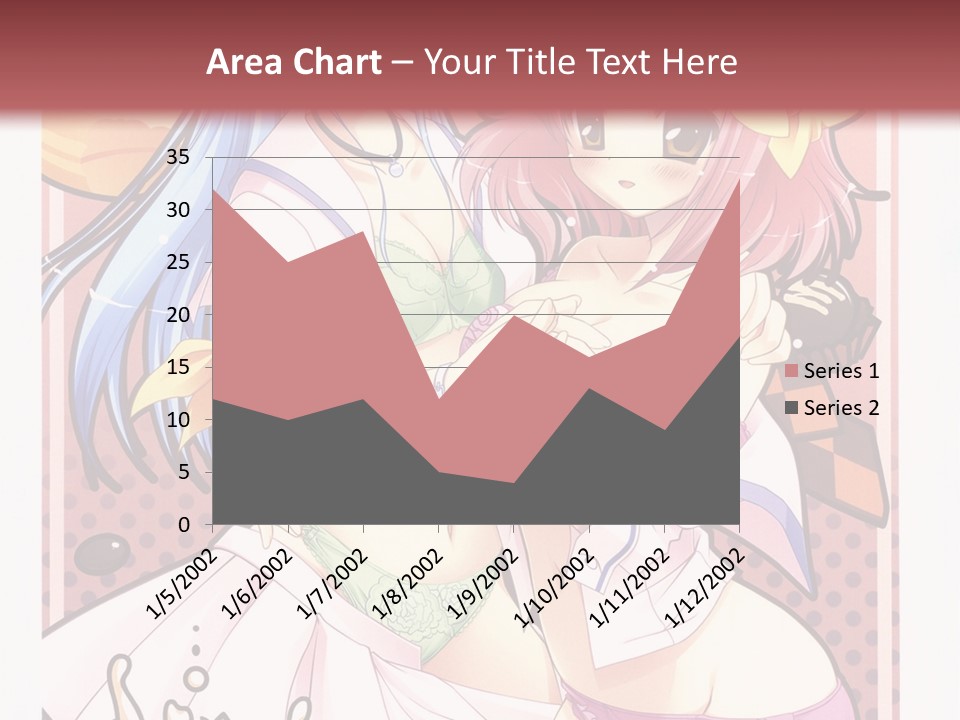 A Couple Of Anime Girls With Pink Hair PowerPoint Template