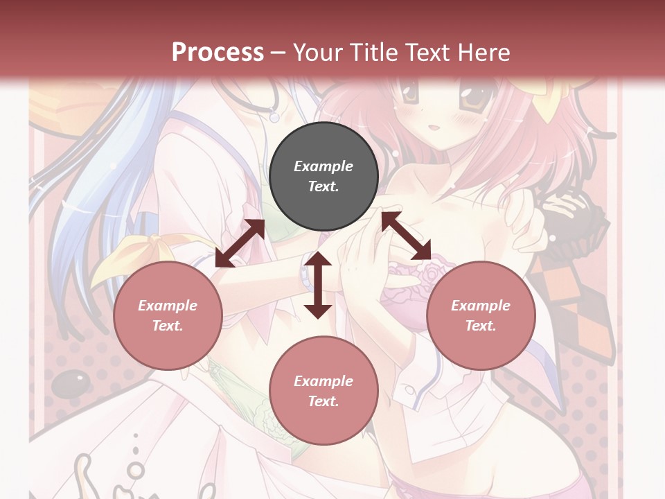 A Couple Of Anime Girls With Pink Hair PowerPoint Template