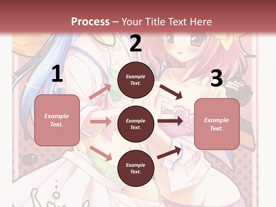 A Couple Of Anime Girls With Pink Hair PowerPoint Template