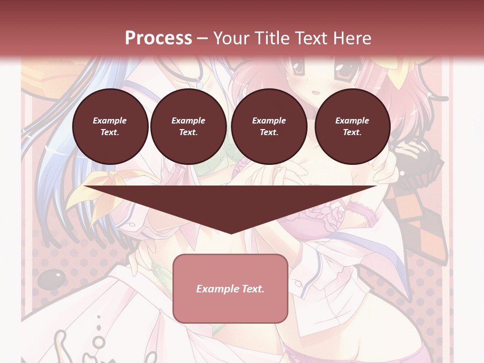 A Couple Of Anime Girls With Pink Hair PowerPoint Template