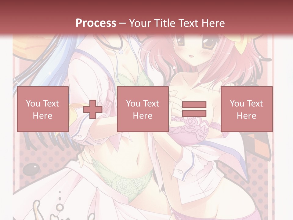A Couple Of Anime Girls With Pink Hair PowerPoint Template