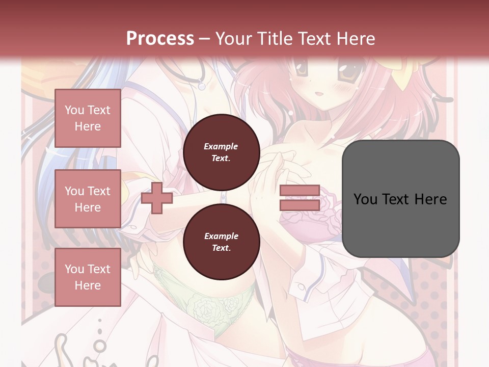 A Couple Of Anime Girls With Pink Hair PowerPoint Template
