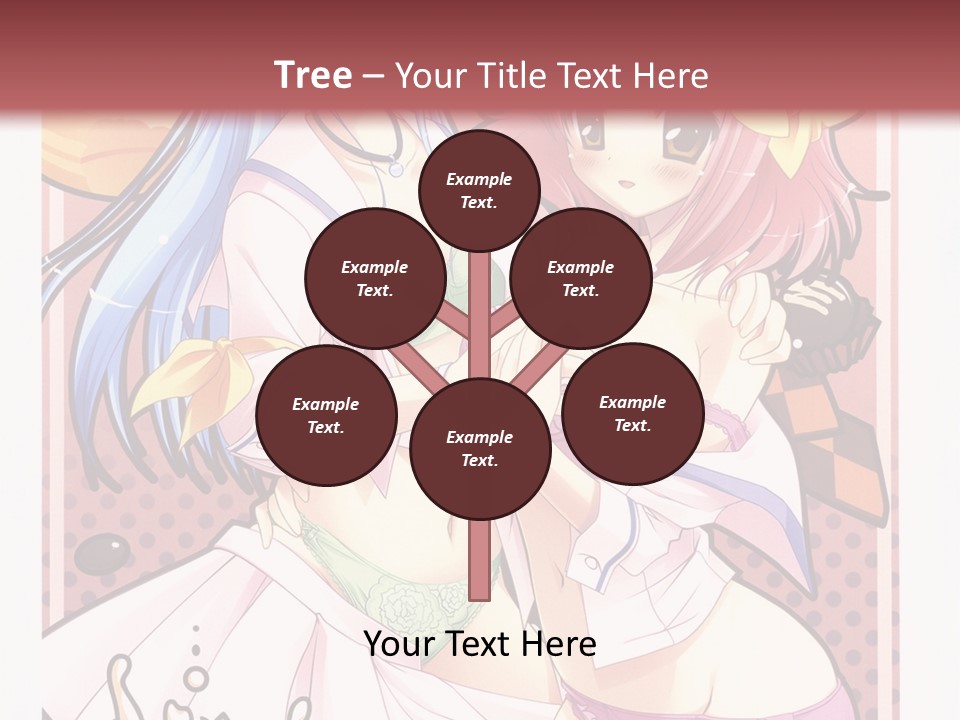 A Couple Of Anime Girls With Pink Hair PowerPoint Template
