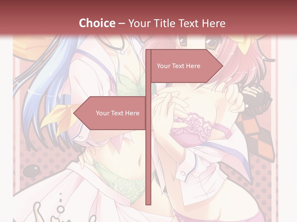 A Couple Of Anime Girls With Pink Hair PowerPoint Template