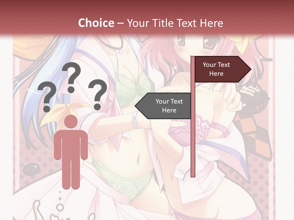 A Couple Of Anime Girls With Pink Hair PowerPoint Template