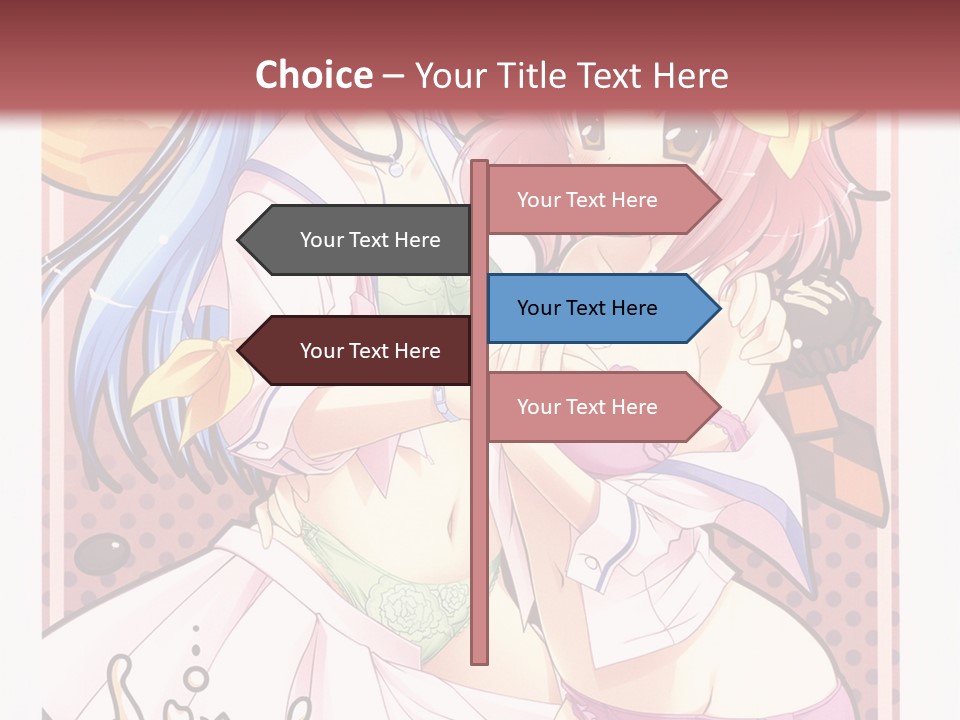 A Couple Of Anime Girls With Pink Hair PowerPoint Template