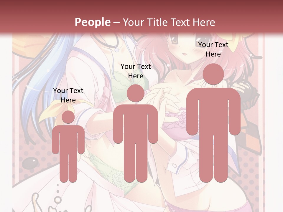 A Couple Of Anime Girls With Pink Hair PowerPoint Template