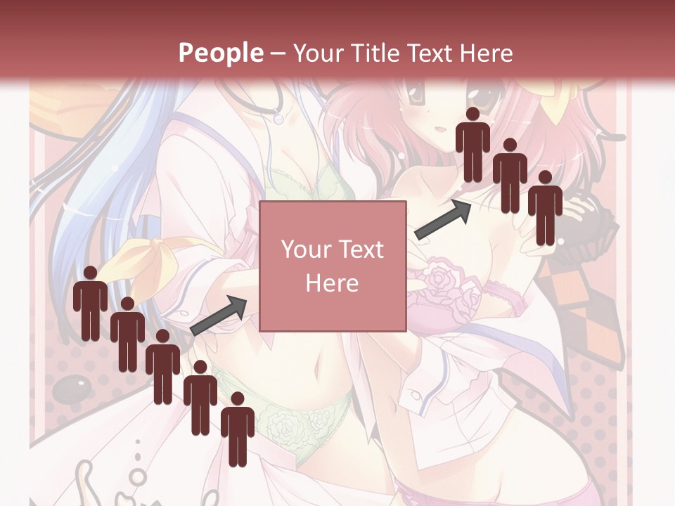 A Couple Of Anime Girls With Pink Hair PowerPoint Template