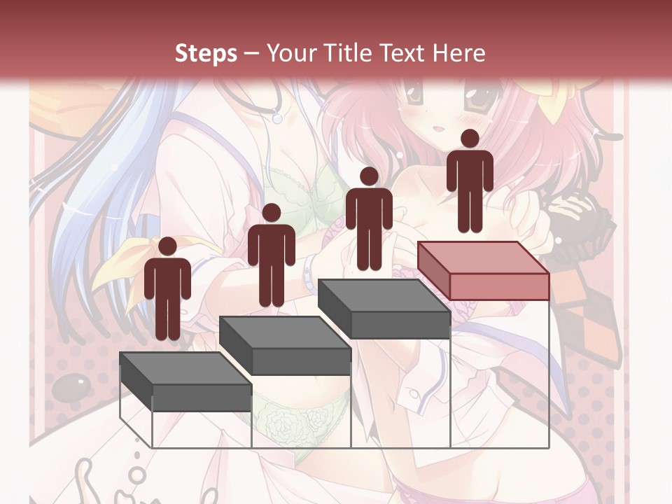 A Couple Of Anime Girls With Pink Hair PowerPoint Template