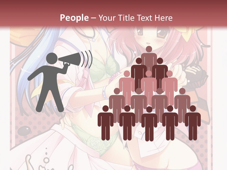 A Couple Of Anime Girls With Pink Hair PowerPoint Template