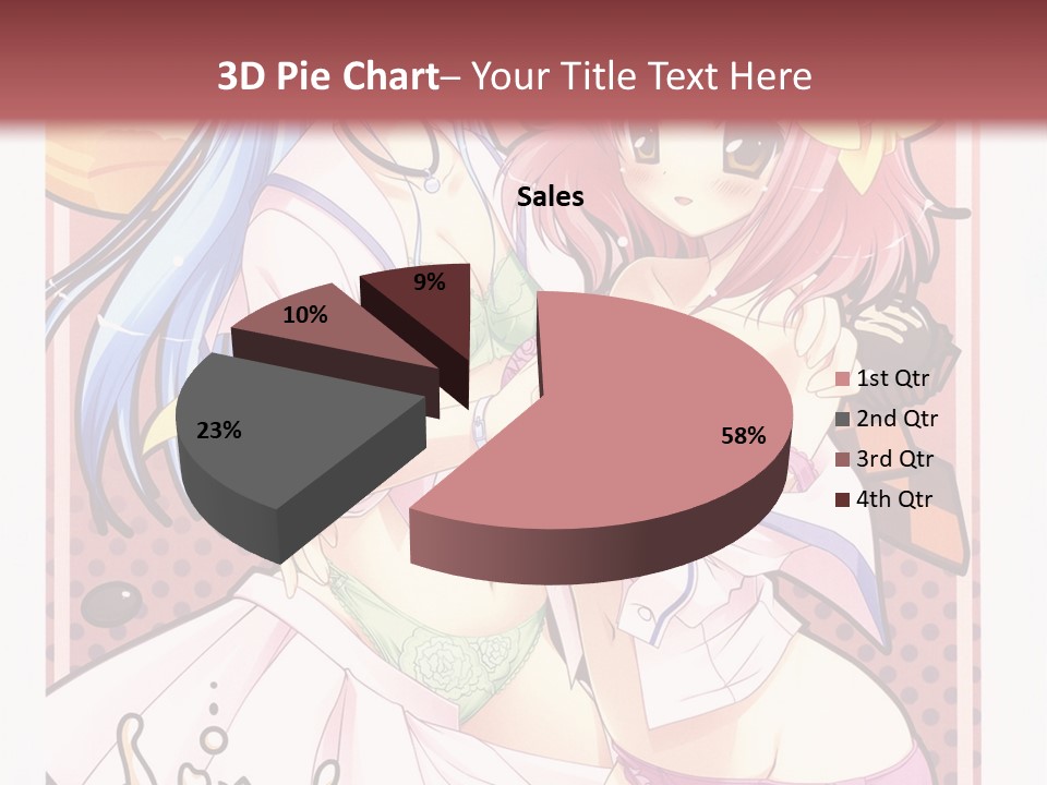 A Couple Of Anime Girls With Pink Hair PowerPoint Template