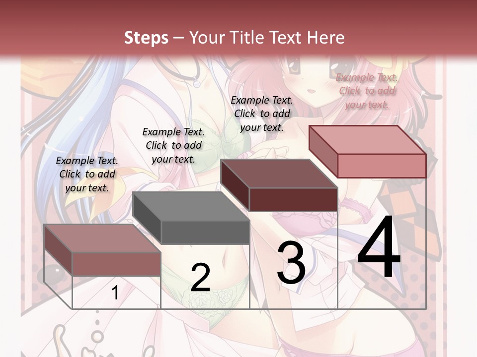 A Couple Of Anime Girls With Pink Hair PowerPoint Template