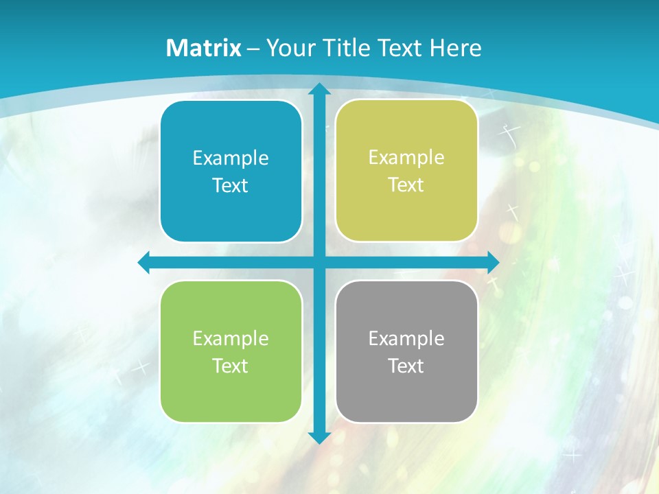 A Woman In A Blue Dress With A Rainbow Background PowerPoint Template