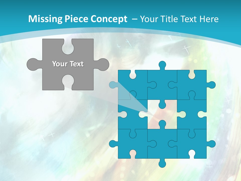 A Woman In A Blue Dress With A Rainbow Background PowerPoint Template