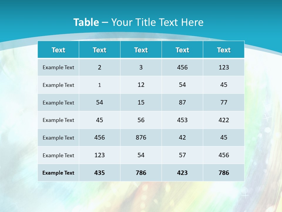 A Woman In A Blue Dress With A Rainbow Background PowerPoint Template