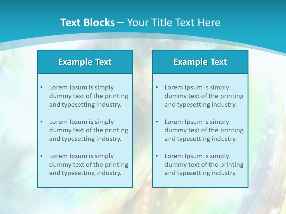 A Woman In A Blue Dress With A Rainbow Background PowerPoint Template