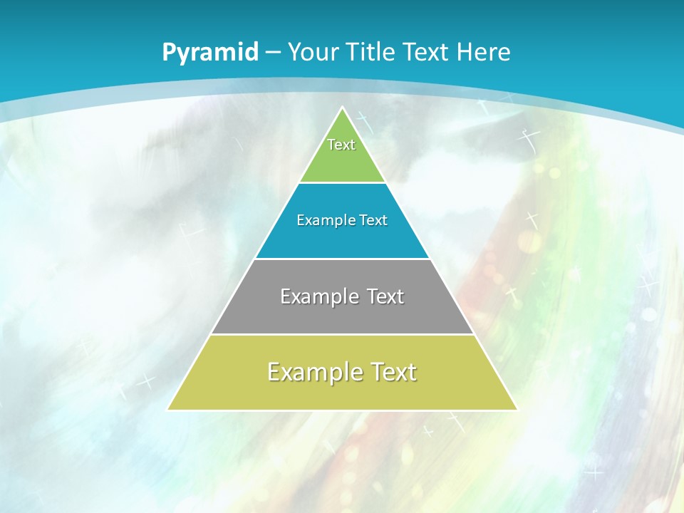 A Woman In A Blue Dress With A Rainbow Background PowerPoint Template