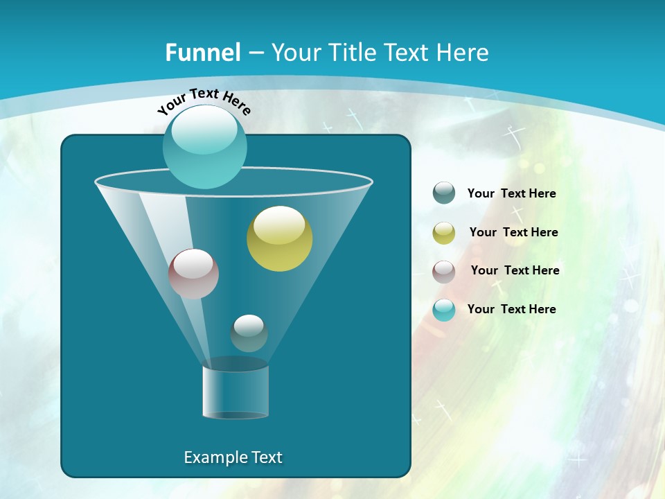 A Woman In A Blue Dress With A Rainbow Background PowerPoint Template