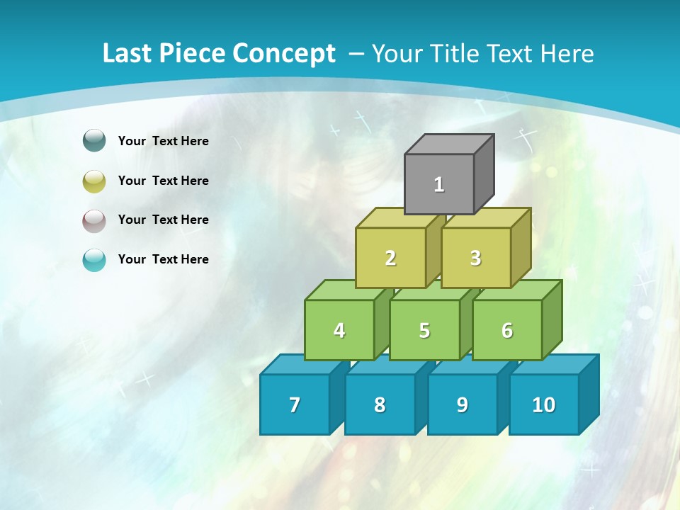 A Woman In A Blue Dress With A Rainbow Background PowerPoint Template