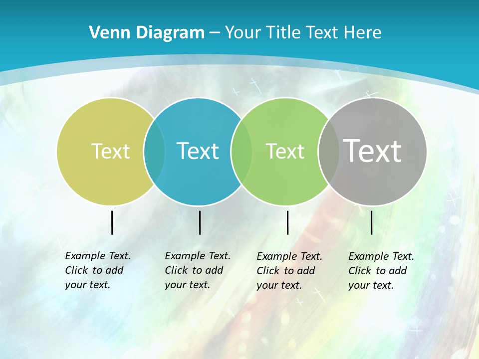 A Woman In A Blue Dress With A Rainbow Background PowerPoint Template