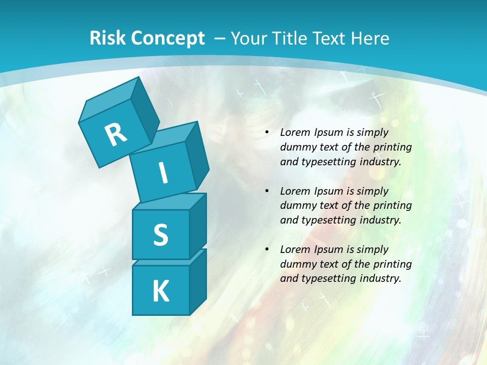 A Woman In A Blue Dress With A Rainbow Background PowerPoint Template