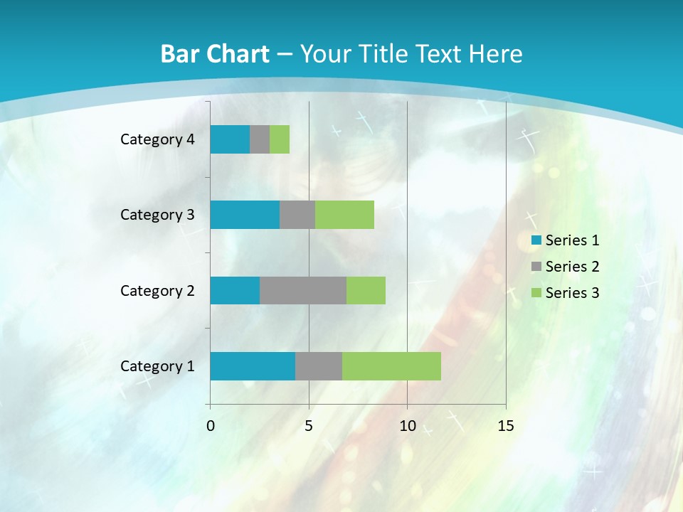 A Woman In A Blue Dress With A Rainbow Background PowerPoint Template