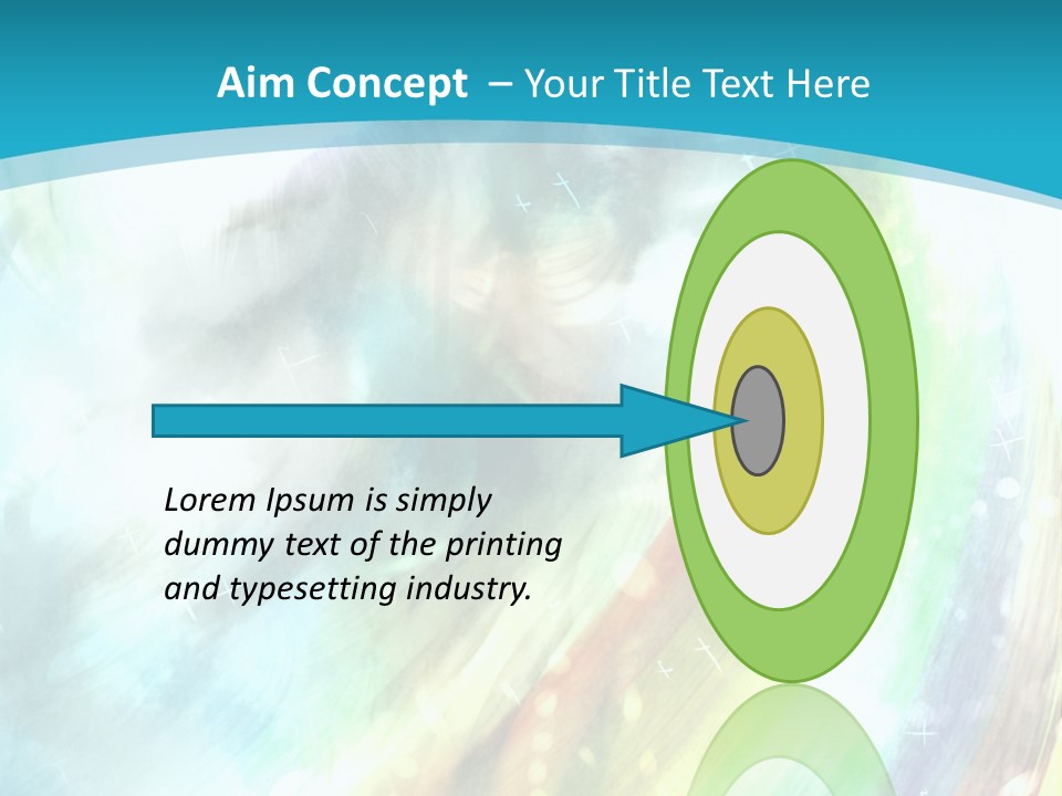 A Woman In A Blue Dress With A Rainbow Background PowerPoint Template