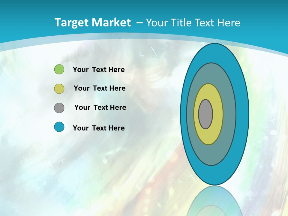 A Woman In A Blue Dress With A Rainbow Background PowerPoint Template