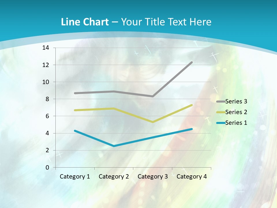 A Woman In A Blue Dress With A Rainbow Background PowerPoint Template