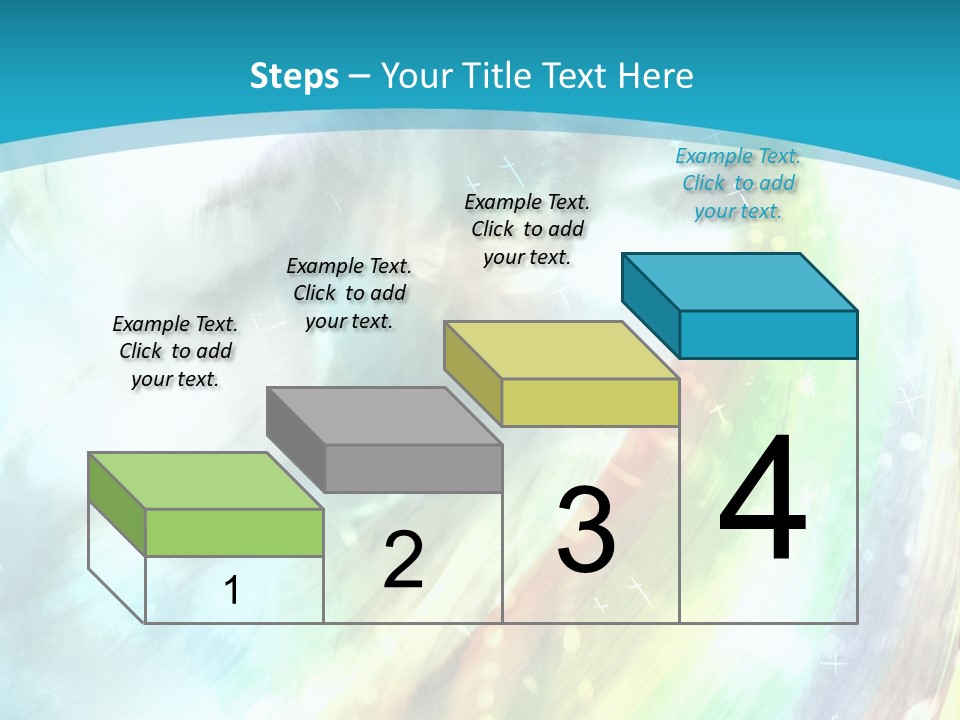 A Woman In A Blue Dress With A Rainbow Background PowerPoint Template