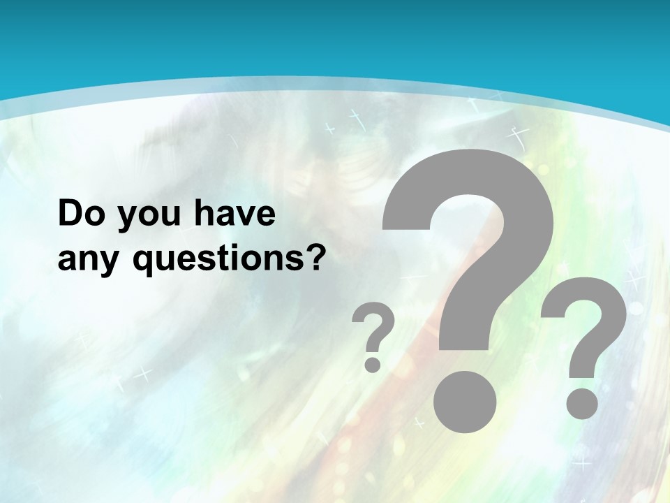 A Woman In A Blue Dress With A Rainbow Background PowerPoint Template