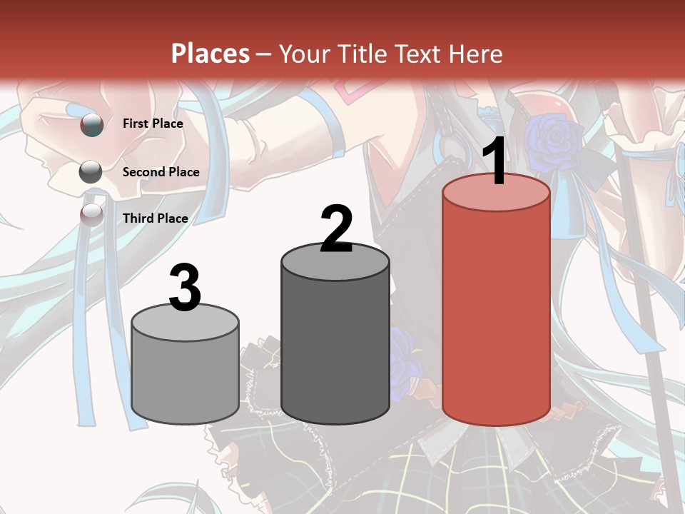 A Girl With Blue Hair Holding A Blue Flower Powerpoint Presentation PowerPoint Template