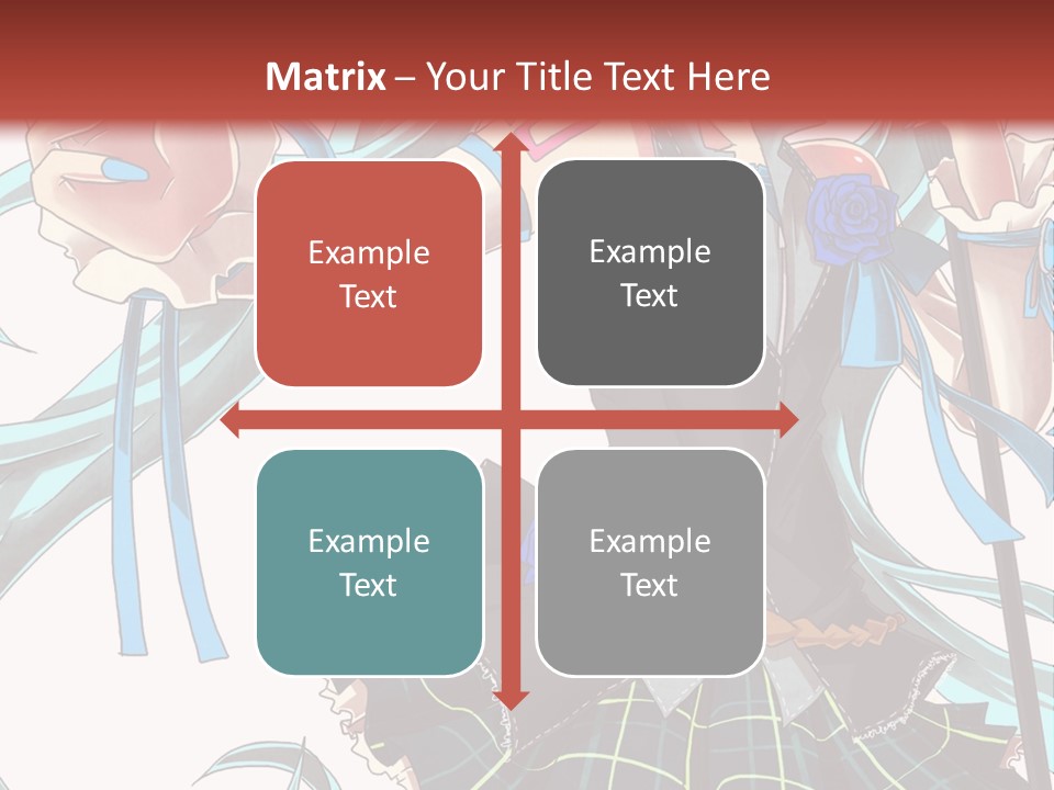 A Girl With Blue Hair Holding A Blue Flower Powerpoint Presentation PowerPoint Template