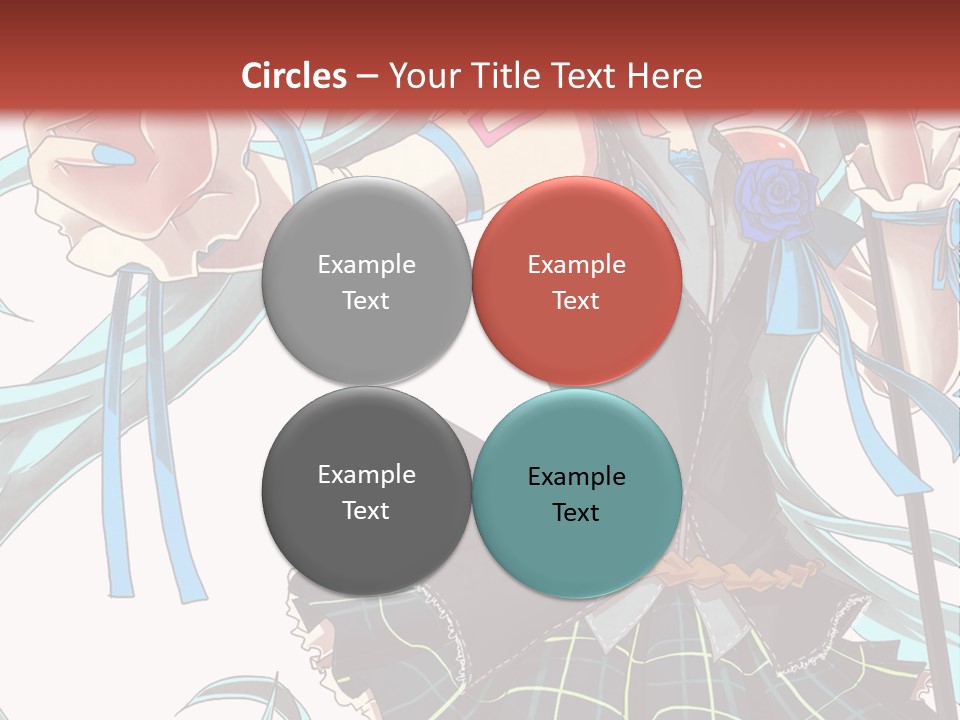 A Girl With Blue Hair Holding A Blue Flower Powerpoint Presentation PowerPoint Template