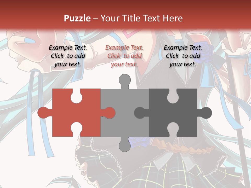 A Girl With Blue Hair Holding A Blue Flower Powerpoint Presentation PowerPoint Template