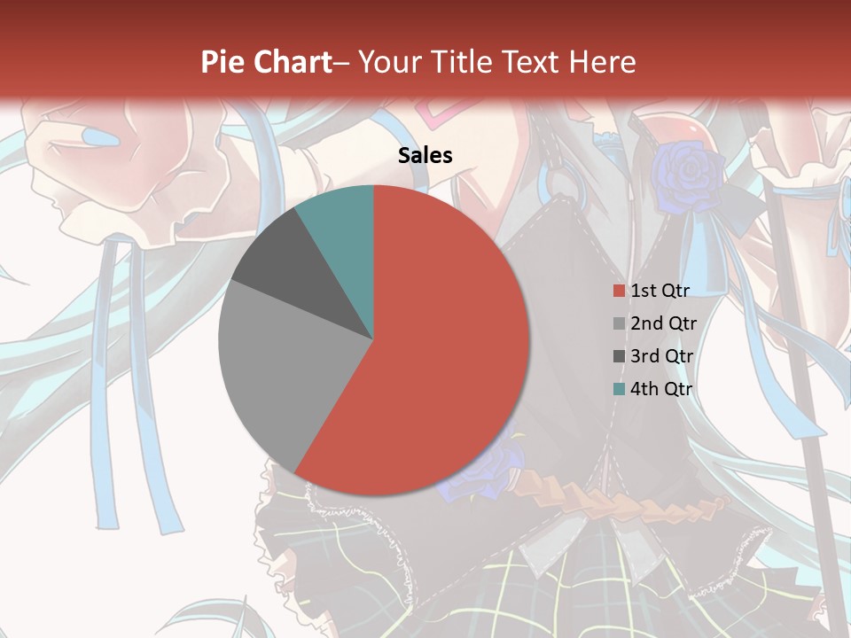 A Girl With Blue Hair Holding A Blue Flower Powerpoint Presentation PowerPoint Template