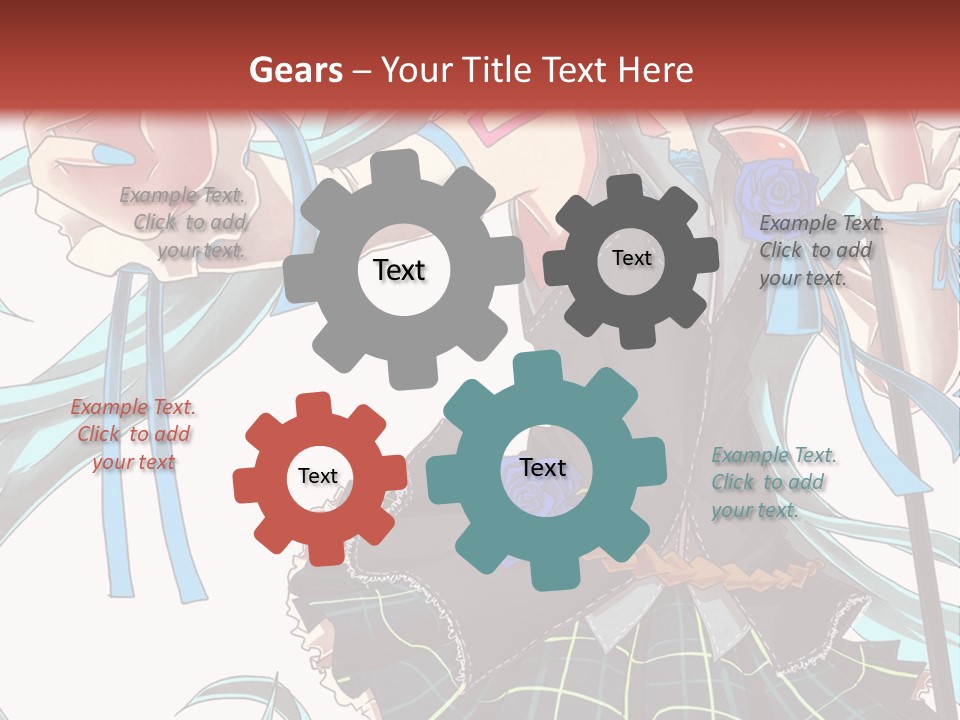 A Girl With Blue Hair Holding A Blue Flower Powerpoint Presentation PowerPoint Template