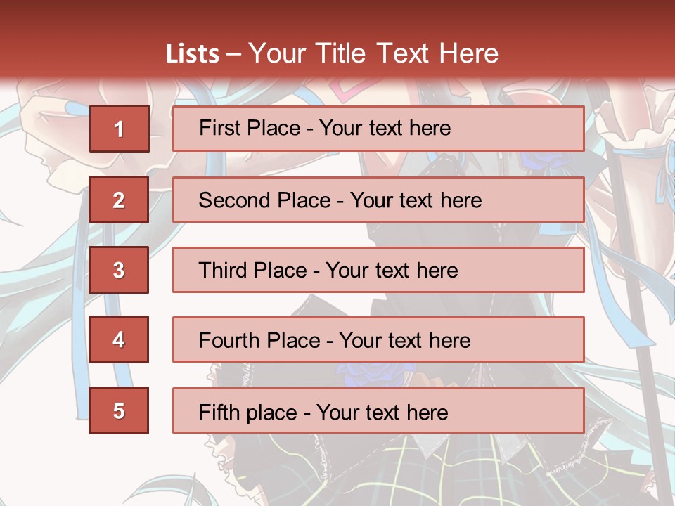 A Girl With Blue Hair Holding A Blue Flower Powerpoint Presentation PowerPoint Template