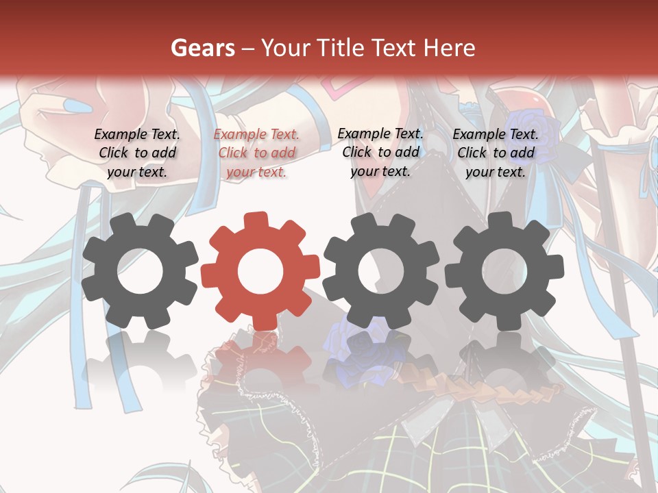 A Girl With Blue Hair Holding A Blue Flower Powerpoint Presentation PowerPoint Template